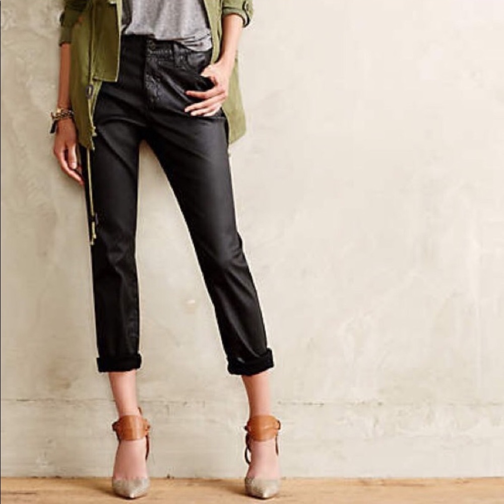 ❤️ SOLD ❤️ AG THE BEAU SKINNY LEATHERETTE JEANS - Picture 1 of 8